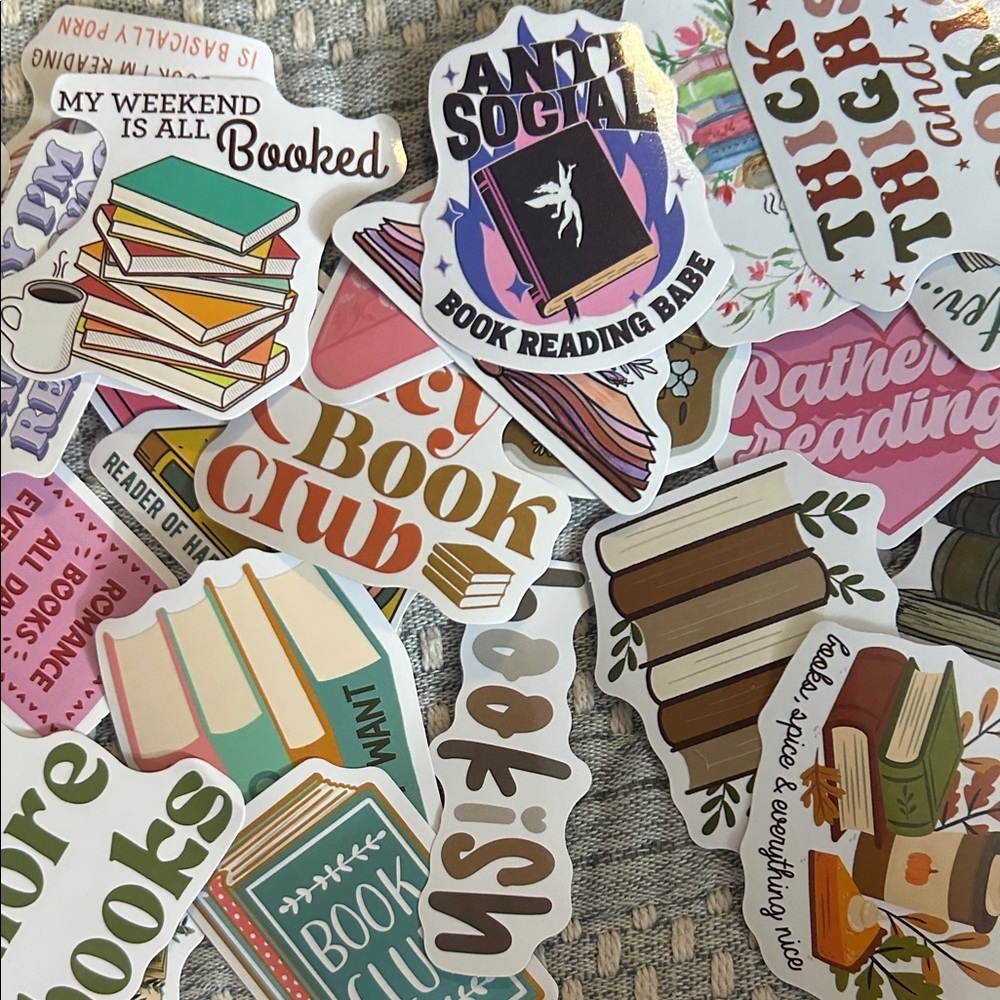 Colorful Book-Themed Sticker Set (40)